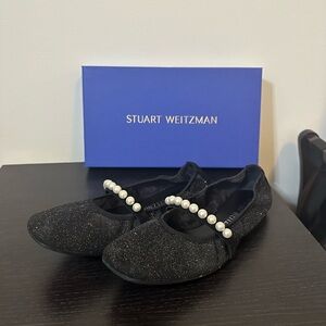 stuart weitzman goldie ballet flats